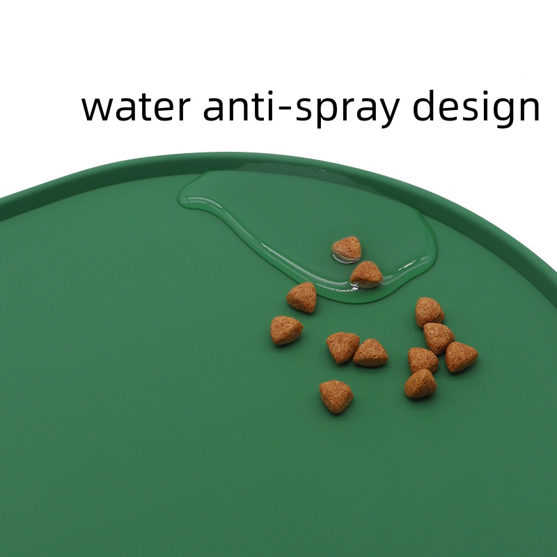 1pc Waterproof Pet Feeding Mats with High Lips, Anti-slip and Anti-spray Silicone Dog Cats Placemats-4 colors and 2 sizes available