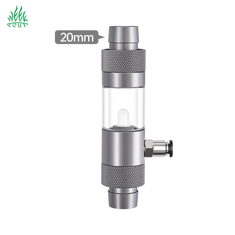 Aquarium CO2 Diffuser to prevent gas backflow Aluminium alloy acrylic atomizer check valve 20mm Hose filter bucket equipment