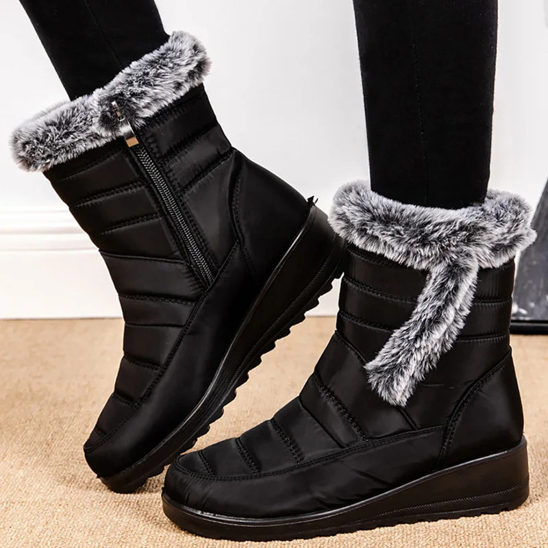 Snow boots womens 2025 trend womens shoes waterproof shoes womens fashion ankle boots plush womens winter shoes Botas Mujer 241126