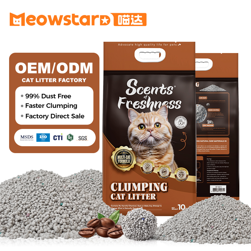 Free Samples Multi Aroma Bentonite Cat Litter manufacturer Wholesale Dust-Free Strong Clumping Cat litter sand with fragrance