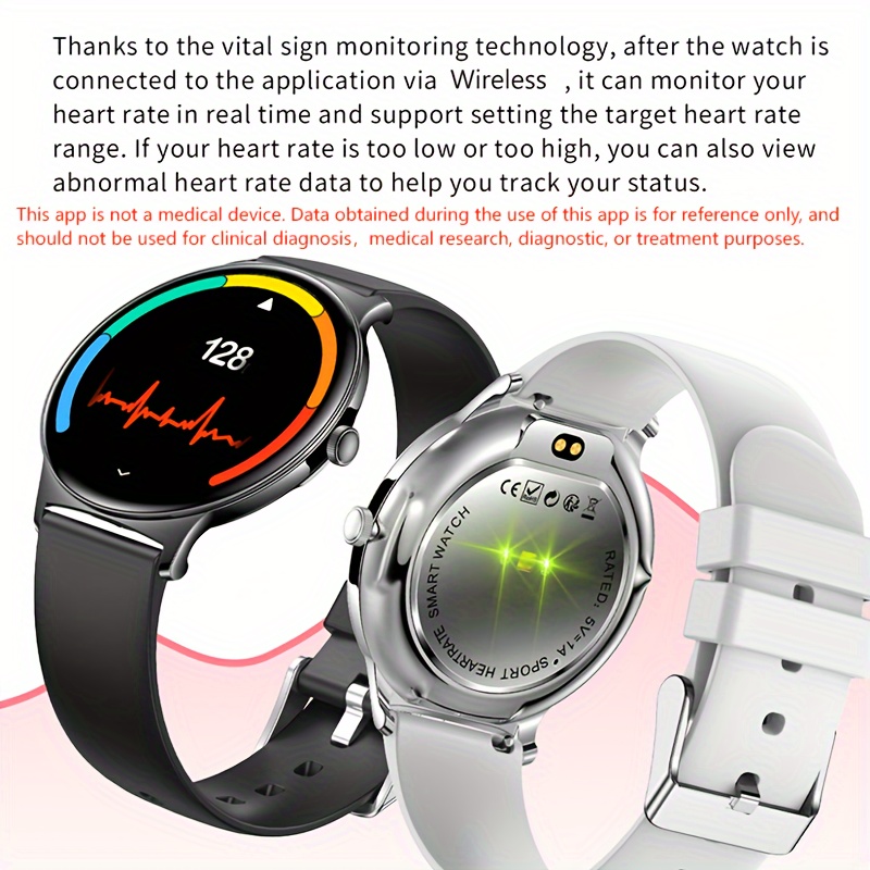 Ultra Thin Smartwatch with Neutral 3.63cm Full Touch AMOLED Screen, Fitness Activity Tracker with Pedometer and Multiple Exercise Modes