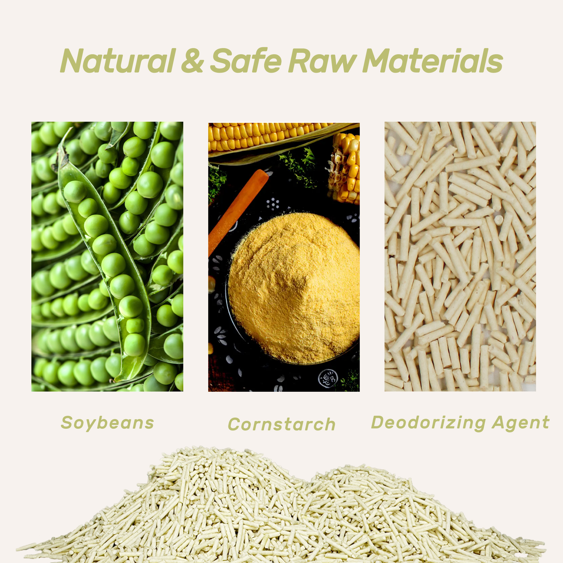 Manufacturer OEM Premium Easy Clean Plant Cat Sand Green Tea Scent 6l Eco Clean 2mm Stripe Shape Strong Clumping Tofu Cat Litter