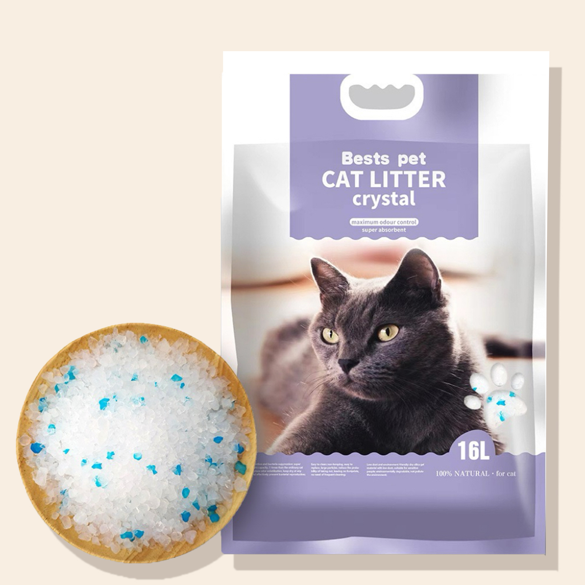 Hot sale OEM factory New arrival High quality eco-friendly Pet Cleaning Silica Gel Cat Litter
