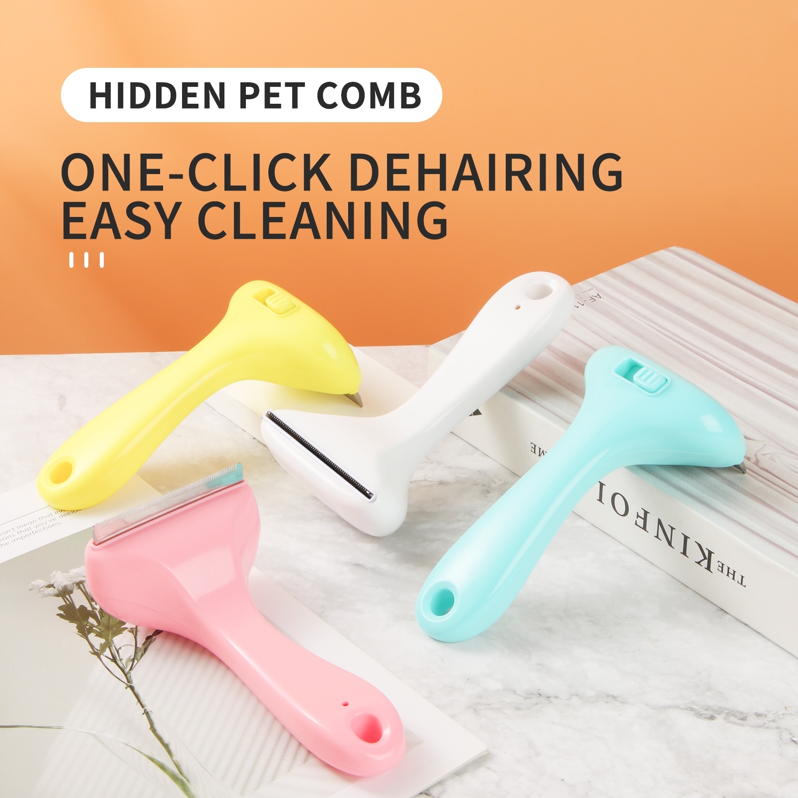 Pet self cleaning massage brush spray steam pet brush for dog cat removing hair