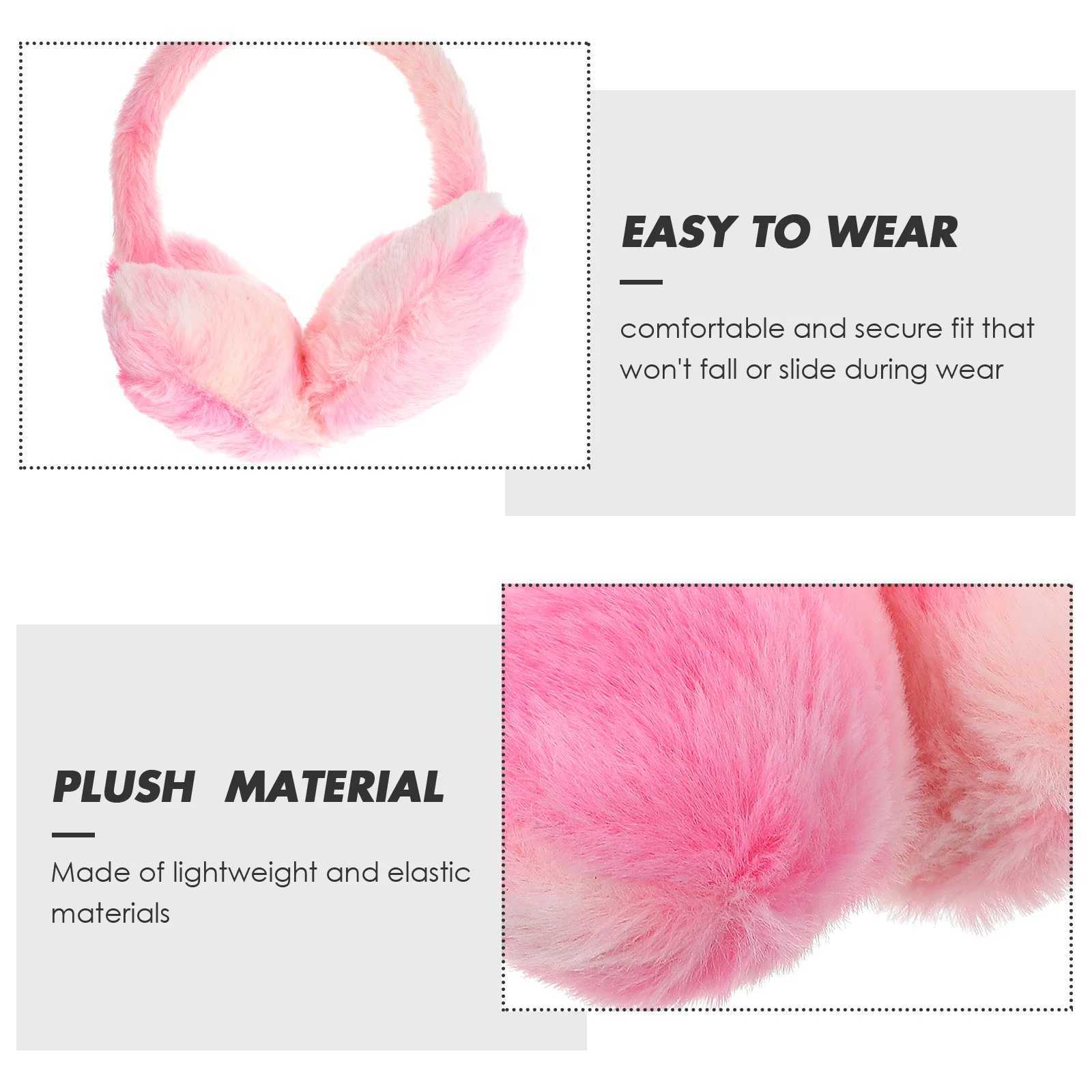 Warm Earmuff Fuzzy Ear Muff Heart She Ear Warmer Winter Pink Cute Earmuff Ear Cover For Women Kids Outdoor Ski RunningXJ241126