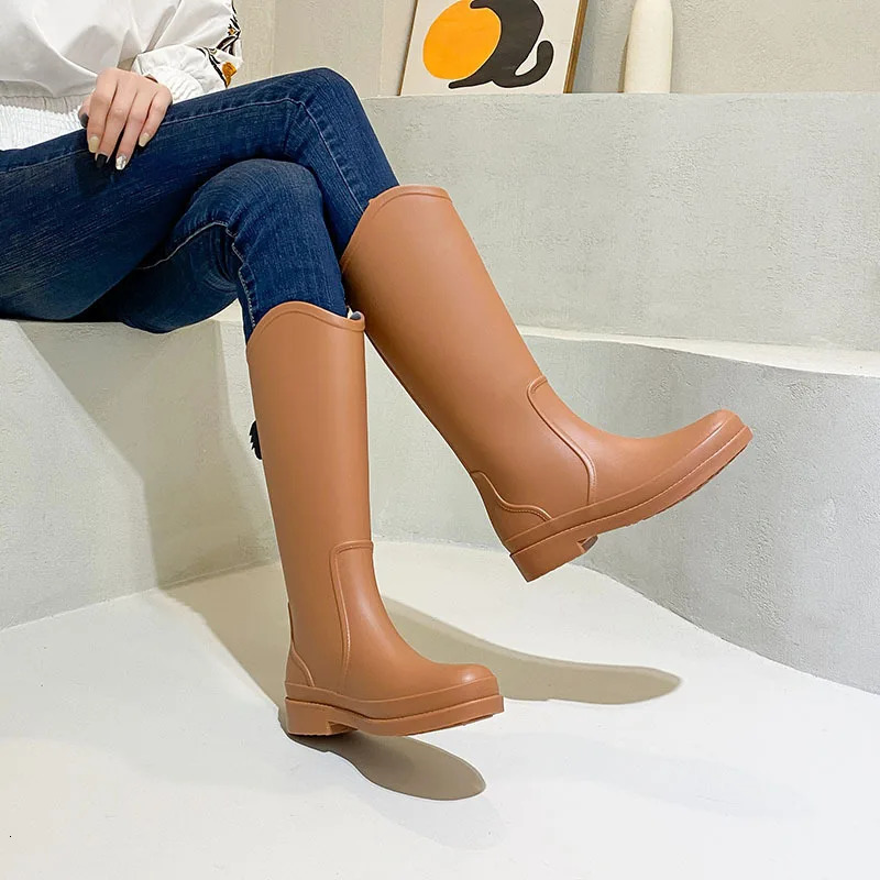 Womens high rubber boots waterproof work garden Galohes womens rain boots Botas De Caza Espanolas womens rain boots 241126