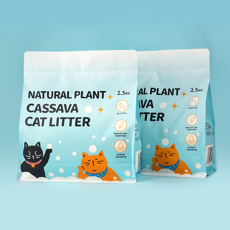OEM Customized Sustainable Cat Litter High Water Absorption Dust-Free Clumping Strong Deodorization Air Sand Ball Corn Starch