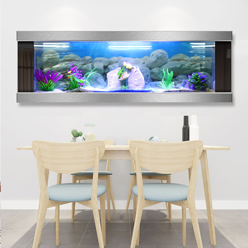 small wall hanging household large aquarium glass aquarium European wall hanging goldfish tank Pool Fish Tank