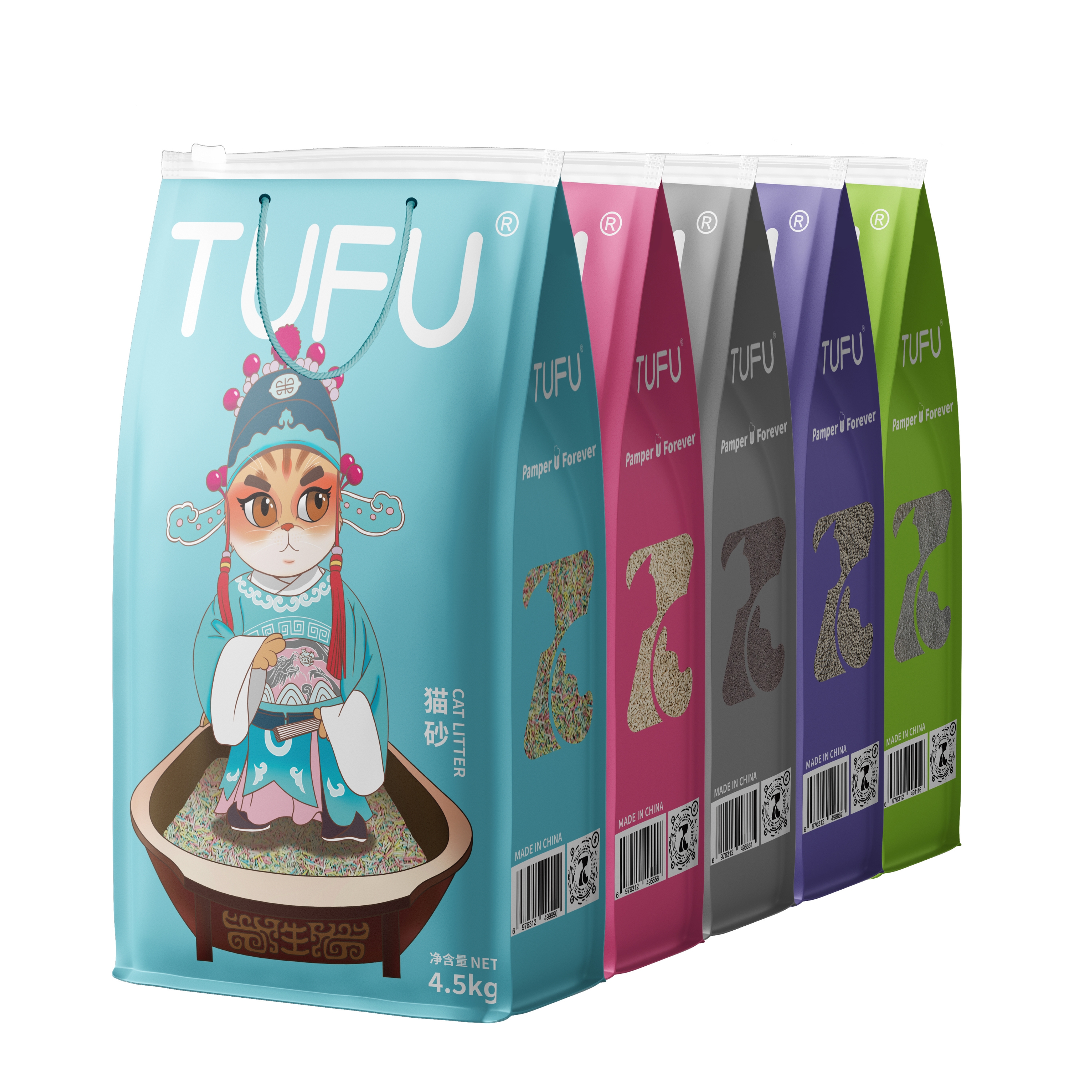 Low Dust Tracking Sturdiness 5 in 1 3 in 1 Biodegradable Mixed Tofu Cat Sand Litter