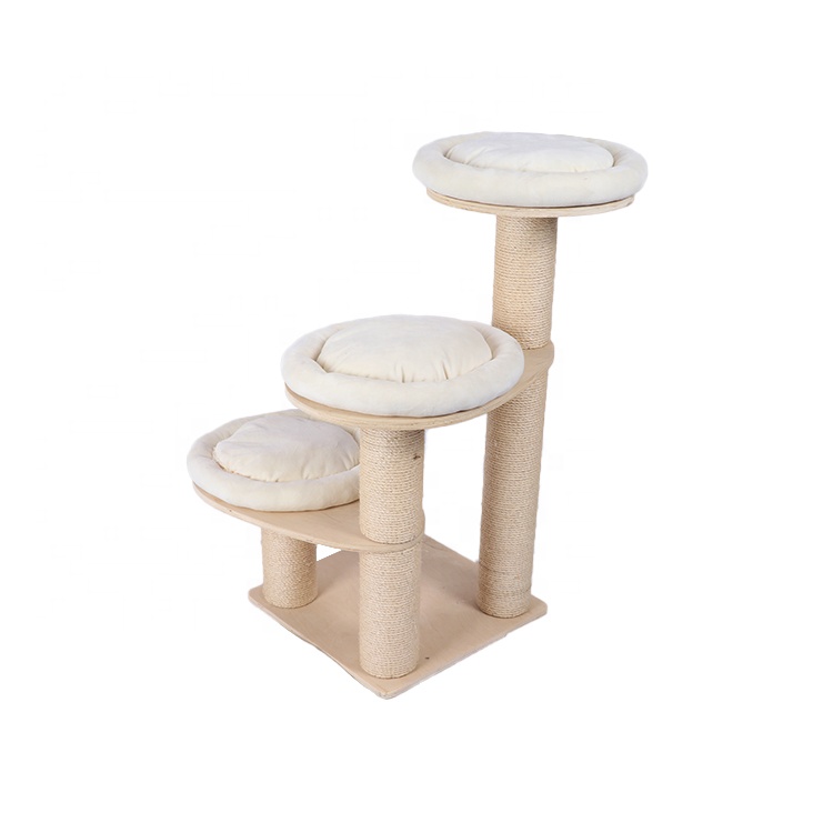 Banana leaf stand house cat scratching post tree with cat