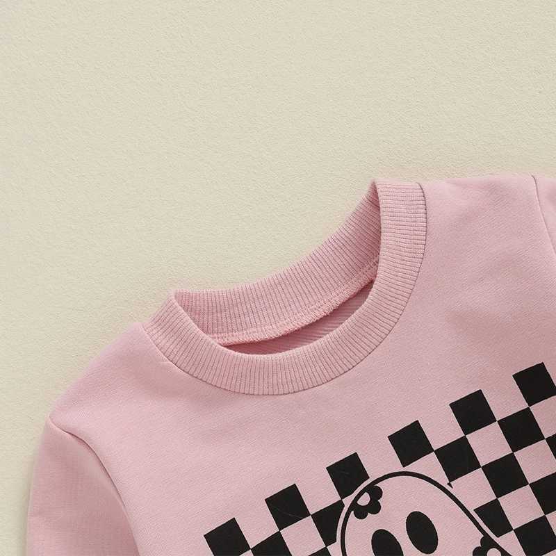 Clothing Sets Girls Halloween Outfit Long Sleeve Pumpkin Print Tops Solid Color Leggings Sets Cute Costume for Kids Party Wear H241126