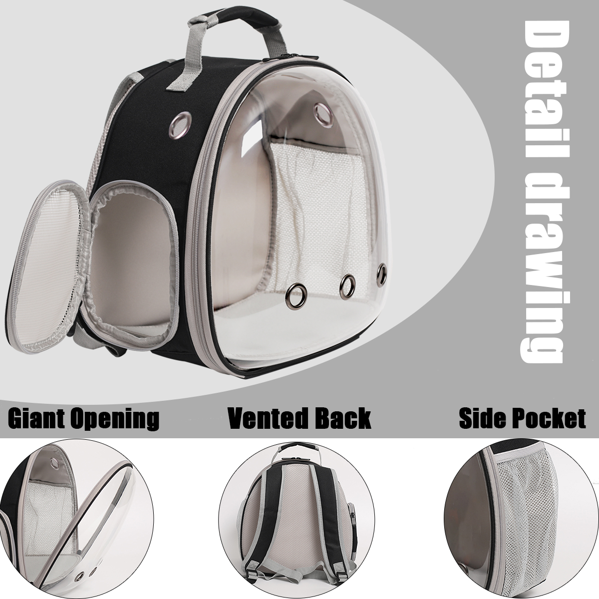 On Sale Mini Animal Bearded Dragon Carrier Accessories Small Pet Backpack for Travel