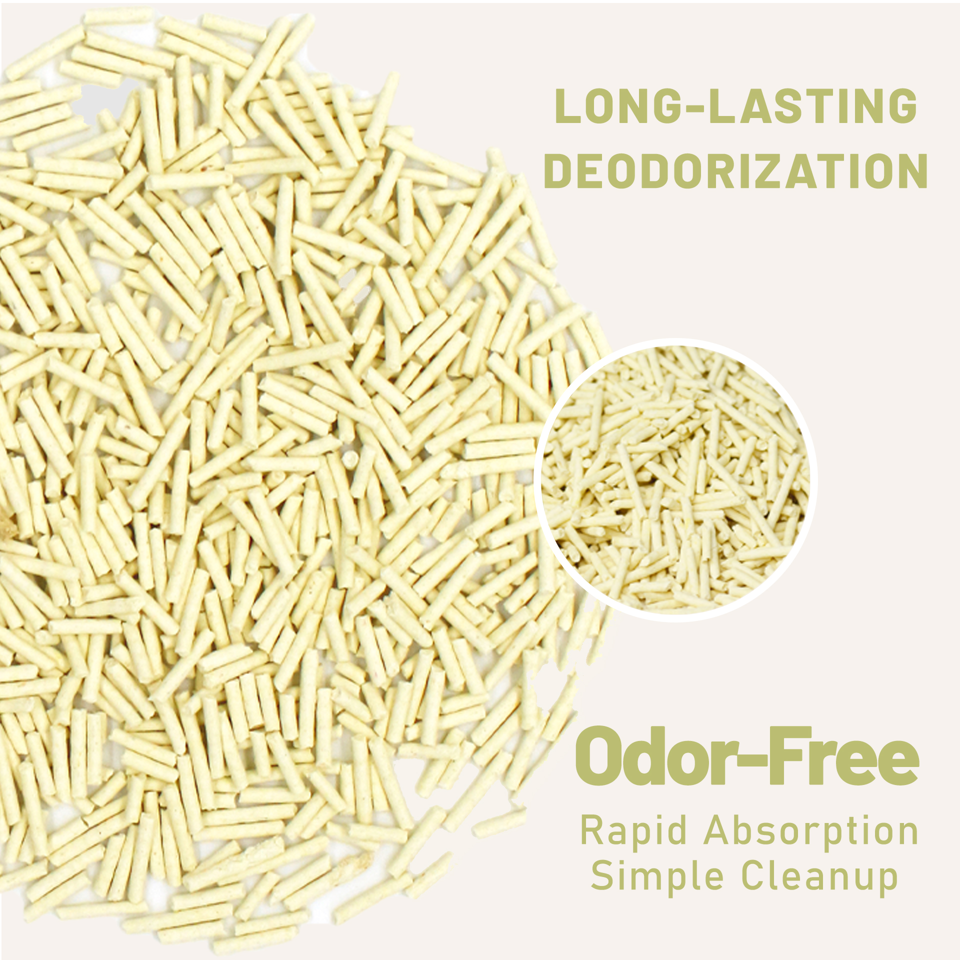 Manufacturer OEM Premium Easy Clean Plant Cat Sand Green Tea Scent 6l Eco Clean 2mm Stripe Shape Strong Clumping Tofu Cat Litter