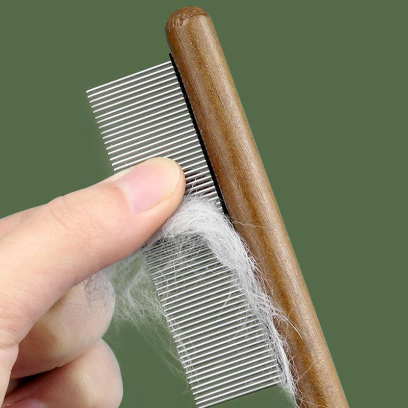 Wholesale 3 Pack Premium Wood Handle Pet Grooming Combs for Cats and Dogs