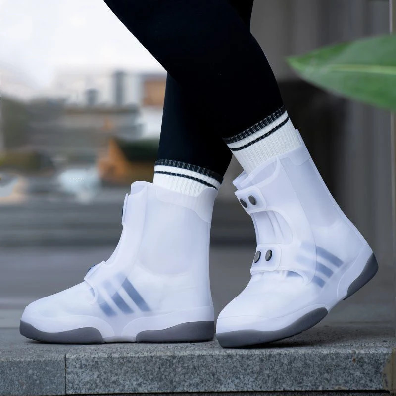 Durable TPE shoe cover unisex waterproof shoe cover rain boots reusable portable washable non slip boot cover Galoshes 241126