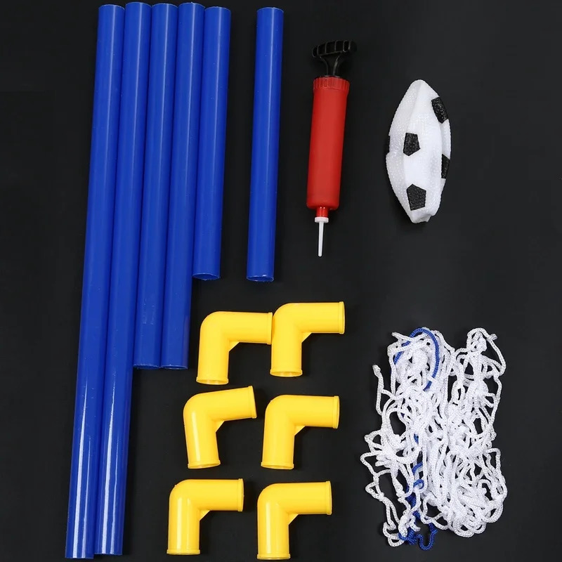 Indoor mini folding football soccer ball goal post net set pump kids sport outdoor home game toy child birthday gift plastic 241120