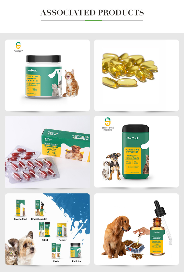 Private label cat dog pet milk hair probiotics health care nutrition supplement multi vitamin Tablet for Pet food