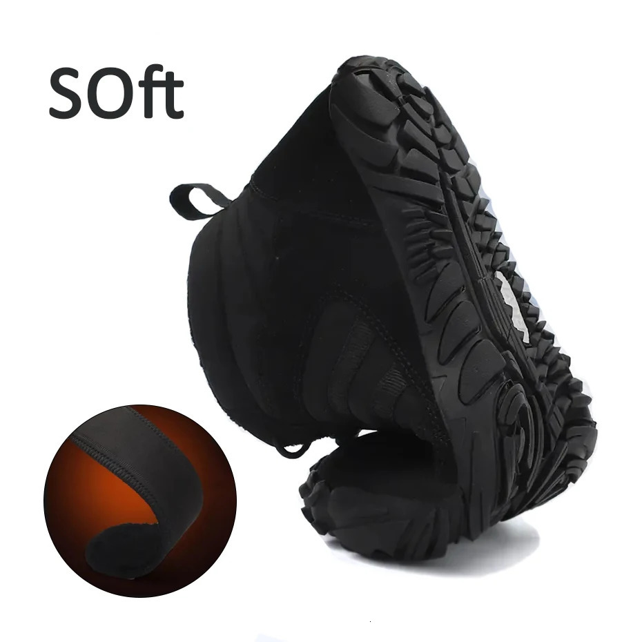 Winter Boots Mens Snow Barefoot Casual Shoes Outdoor Work Shoes Womens Warm Fur Mens Ankle Shoes Mens Snow Boots Large Size 47 241126