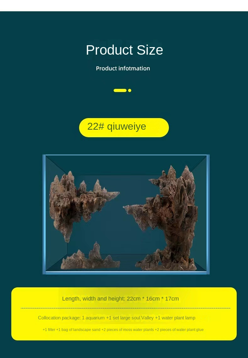 Resin Landscape Reptile Stone Ornament Fish Tank Aquarium Decoration