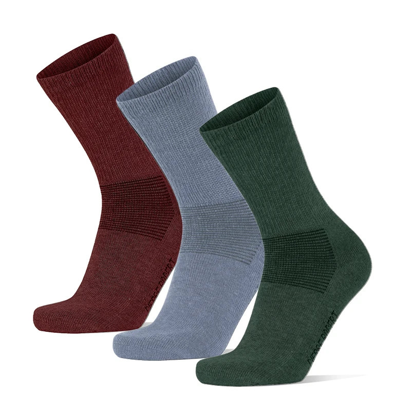 Merino wool hiking socks mens winter socks moisturizing soft cushion crew socks skiing travel boots socks 241126