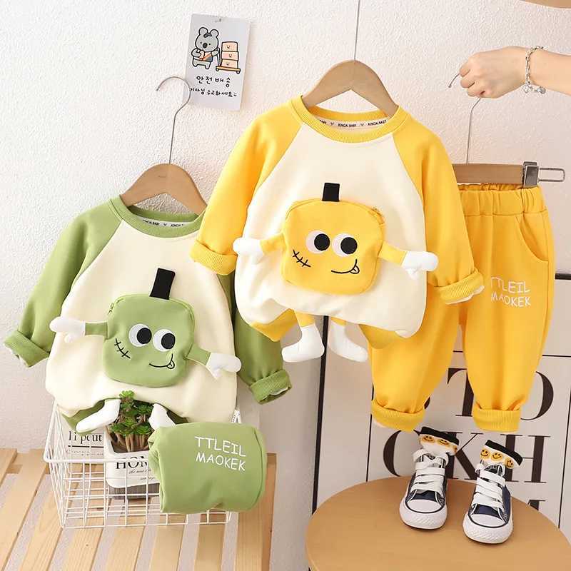 Clothing Sets Baby Boys Clothing Set Spring Autumn Sport Suits for Kids Cartoon 3D ket Sweatshirts Pants 2Pcs Tracksuits for Boy Outfits H241126