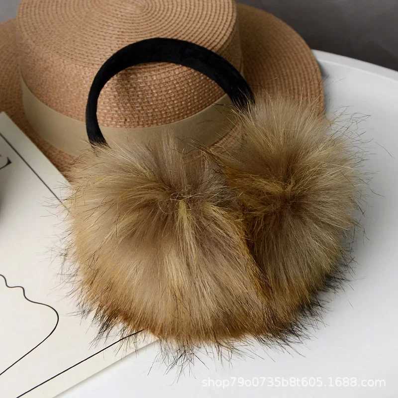 Faux Fur Earmuffs Winter Warm Earm Muffs Haiand Windproof Ear Wr Plush Earplugs Cold Protection Y2k Woman Ear CoverXJ241126