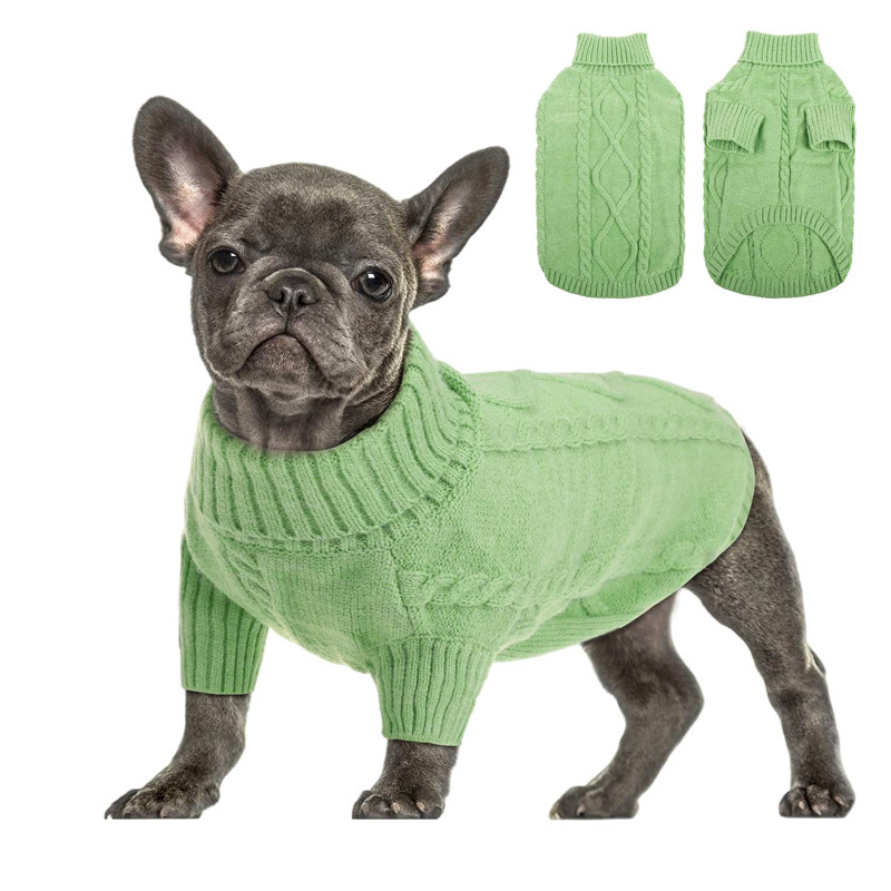 best price classic turtleneck custom logo cute pet Knitting pullover Sweater clothing