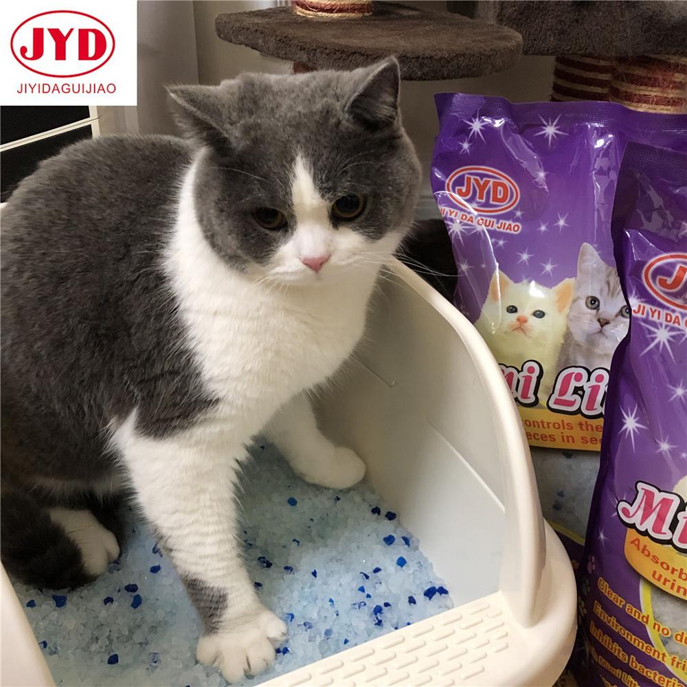 whole sale crystal colored cat litter silica gel kitty litter colorful cat litter