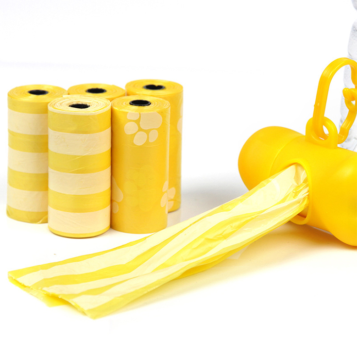 supplies custom biodegradable unscented pet dog poop waste bag set with logo printed