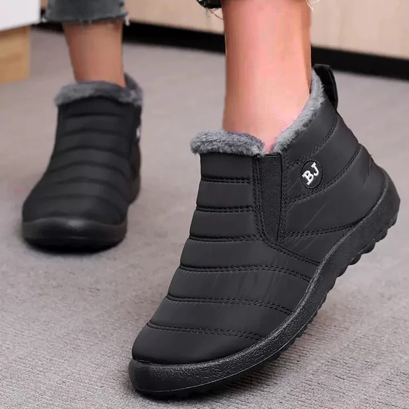 Boots womens snow fashion womens shoes slide on the platform boots womens ankle boots waterproof casual Botas no print winter shoes 241126