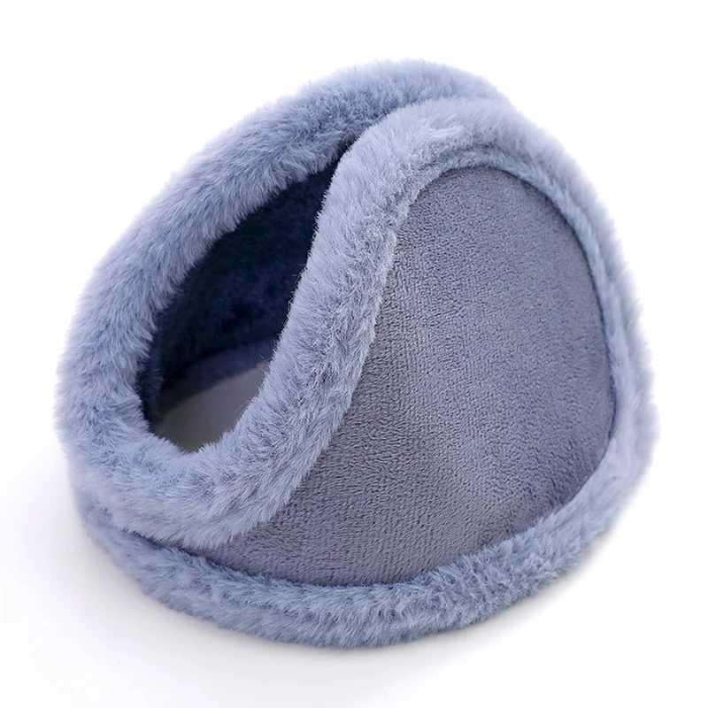 Warm thick velvet earmuffs for winter outdoor bicycles wool rabbit fur for mens bicycles plush soft earmuffs W241126