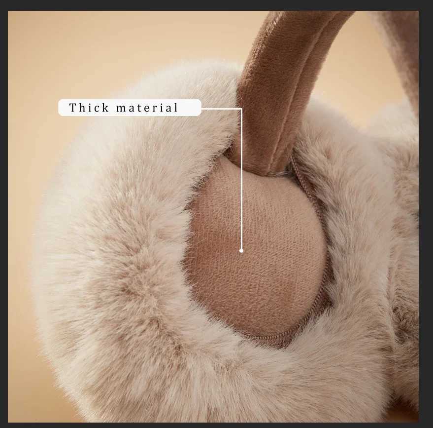 High Quality Earmuffs Faux Rabbit Fur Hang Ear Cover Warm Winter Heaear Ear Muffs Fur Earmuffs Unisex Adult Ear Warmer FoldXJ241126