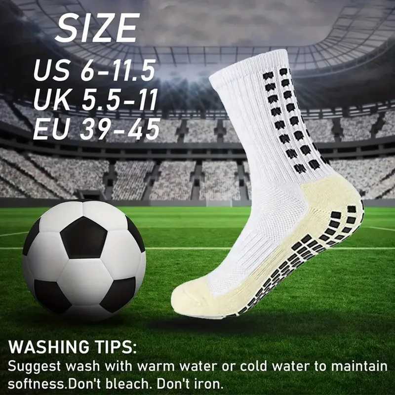 3 Pairs Set Men Grip Soccer Socks and Knee Pads Calf Sleeves Adult Youth Non Slip Leg Shin Guards for Basketball Football SportsXJ250213