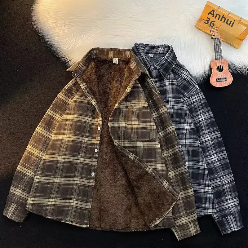 High end wool plain weave mens autumn/winter casual trend long sleeved shirt underwear 241126