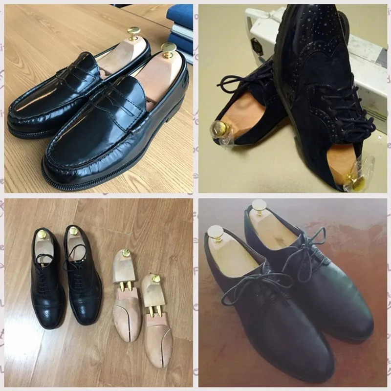 1 pair of wooden adjustable shoe trees suitable for men women springs solid shoe supports metal knobs shoe tree shapes shoe stretching forming machine