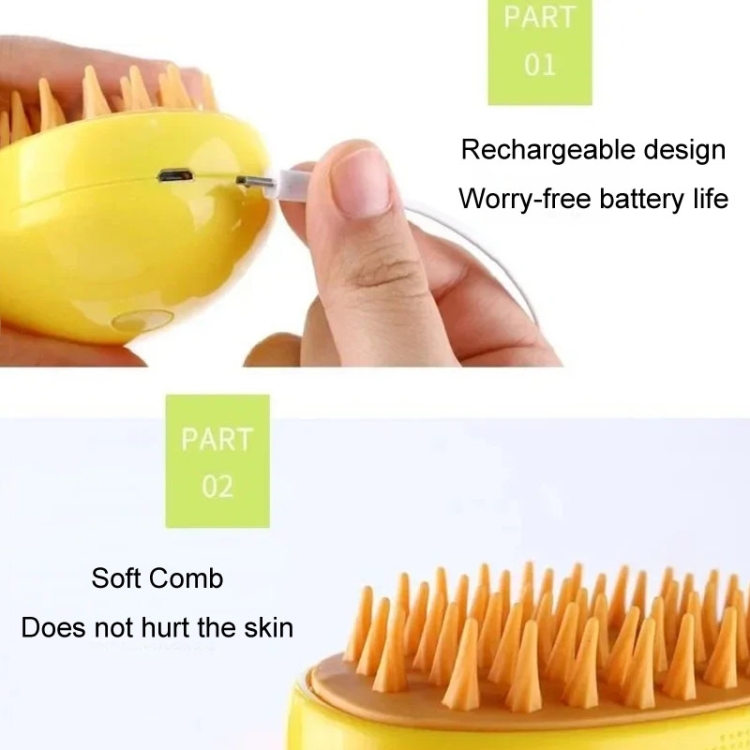 Wholesale Mango Pet Electrical Spray Massage Comb Hair Removal Cleaning Grooming Brush For Cats And Dogs Pet Comb