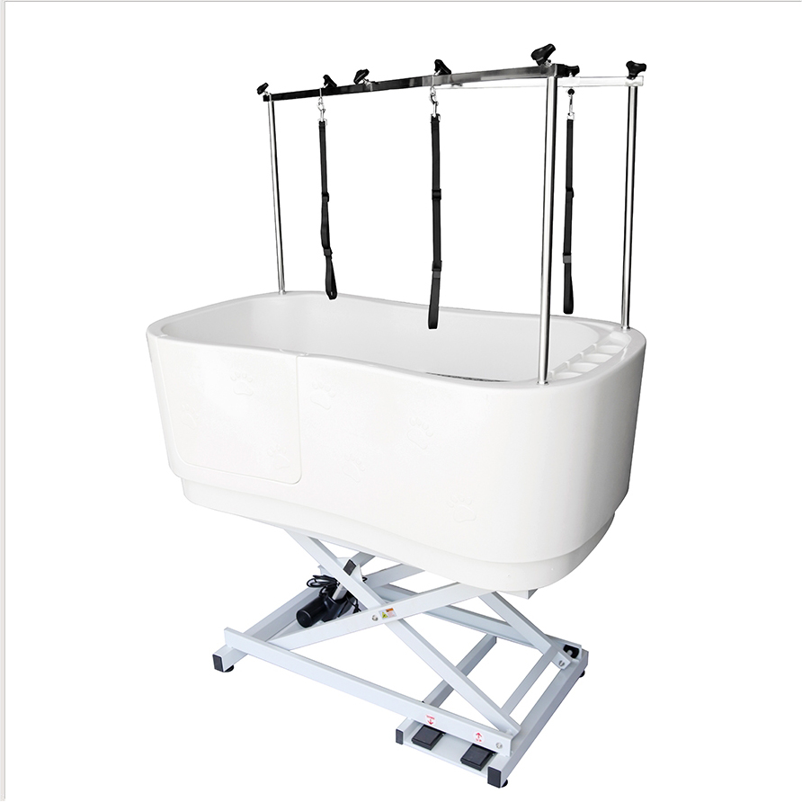 Electric Lifting Height Adjustable Pet Plastic Dog Washing Grooming Bathtub