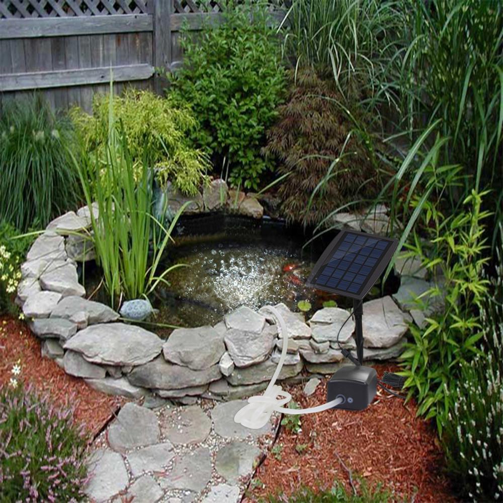 New Outdoor Solar Fish Tank Oxygen Pump Outdoor Oxygenator Aquarium Oxygen Aerator Pond Aerator Air Pump Fishing Aerator