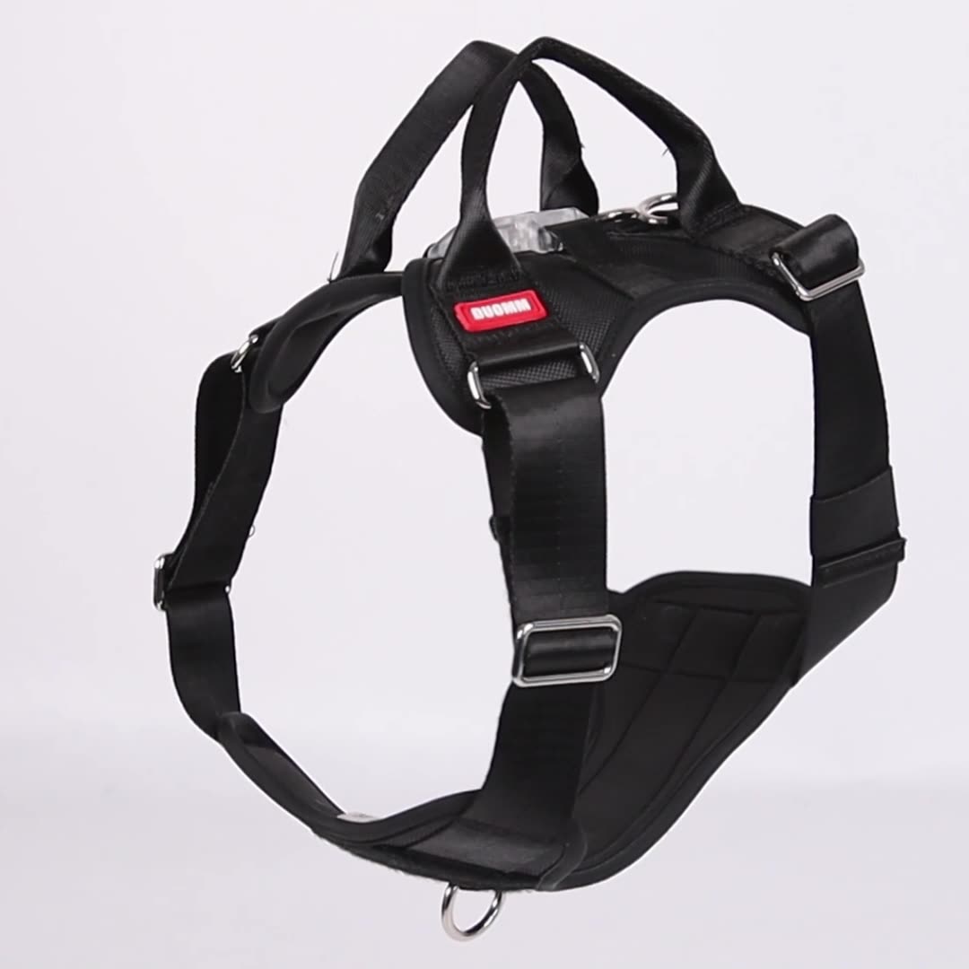 Wholesale Newest Soft Padded Pet Harness Adjustable Led Light Up Safety Dog Harness With handle for outside walking jogging