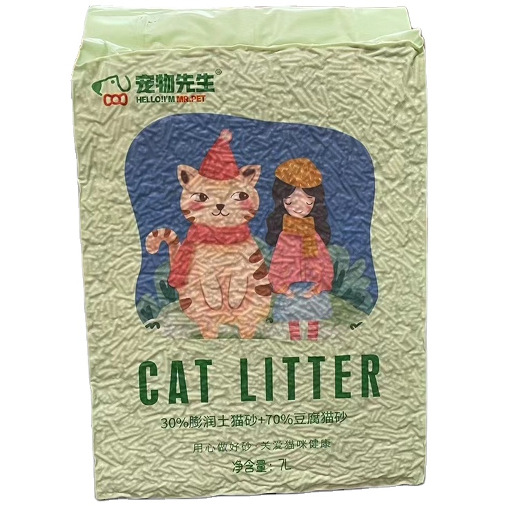 China Factory Direct Wholesale Good Quality Cat Litter Cheapest Cat Litter Mixed Bentonite Tofu Cat Litter