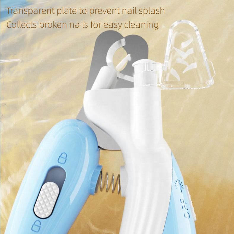OF Hot Selling LED Light Electric Dog Claw Nail Scissors File Claw Cutters Dog Nail Clippers