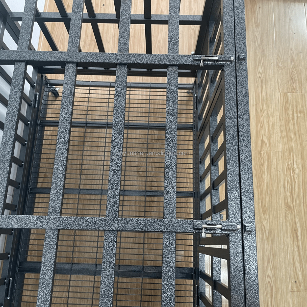 stackable large premium dog cage furniture with drainage green for german shepherd dog kennel veterinary dog kennel Pet Cages & Houses