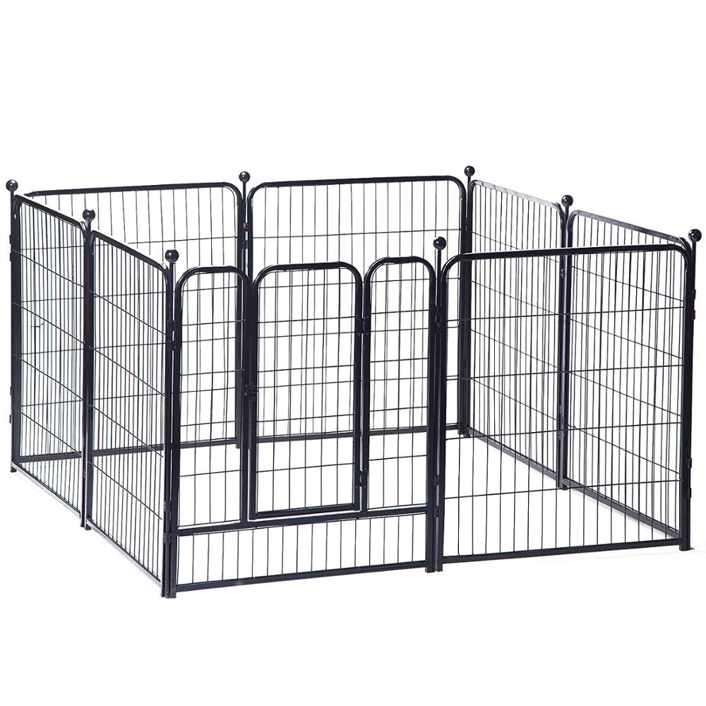 USA Warehouse 8-Panel Safe Gate Lock Cheap Outdoor Large Folding Retractable Metal Pet Dog Playpen Fence