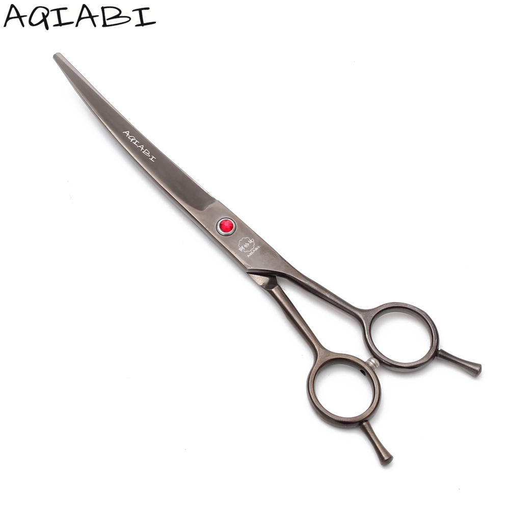 Dog Scissors 8" AQIABI Japanese Stainless Up Curved Shears Pet Scissors A4003