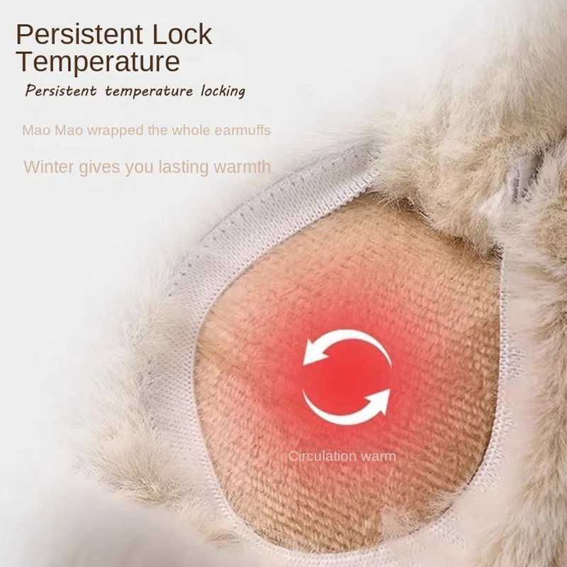 New Solid Color Soft Plush Ear Warmer Winter Warm Earmuffs Fashion Ear Cover Outdoor Cold Protection Ear-Muffs Folding EarflXJ241126