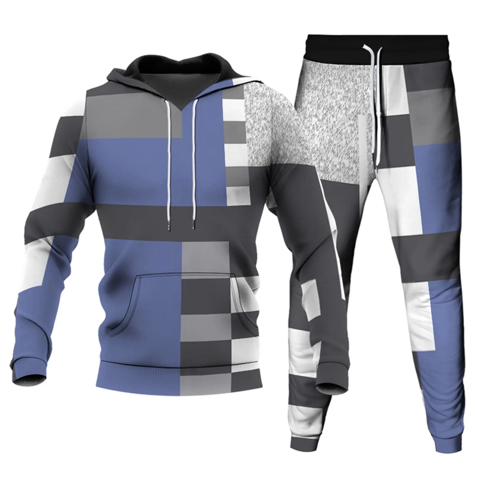 Sports shirtsports pants two-piece set hooded sweatshirtpants set mens street running and jogging fitness hooded sweatshirt Tracksuit Ropa Hombre 2411
