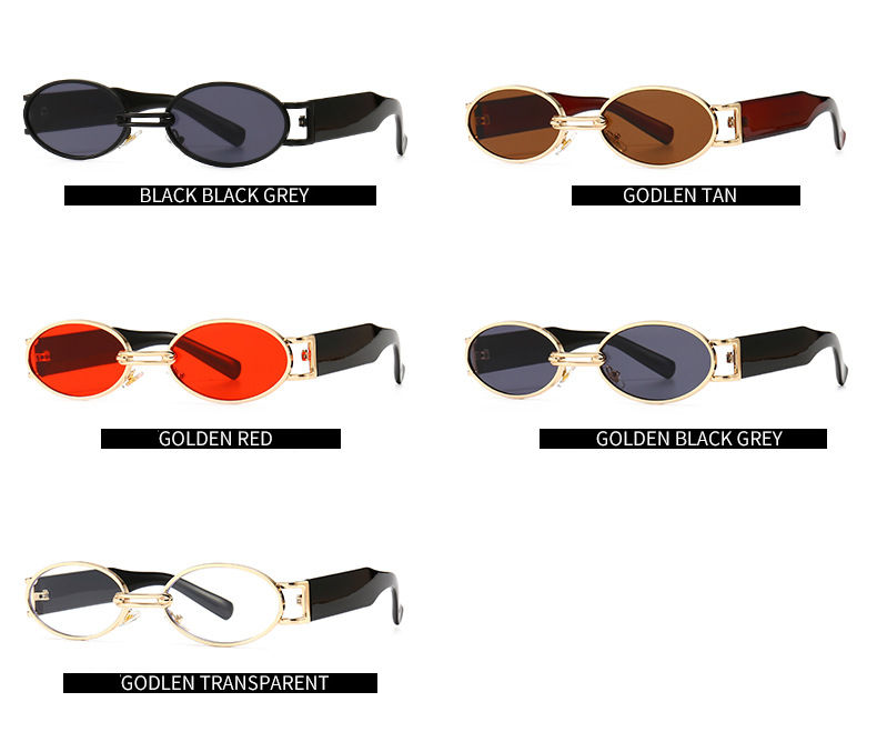 Fashion women's round frame full frame glasses personalised metal frame decorative glasses suitable for travelling and taking photos