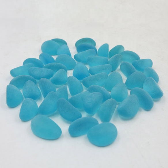 Hot Sales Sea Decoration Glass Beads Multicolored Frosted Stone Home Aquarium Decoration