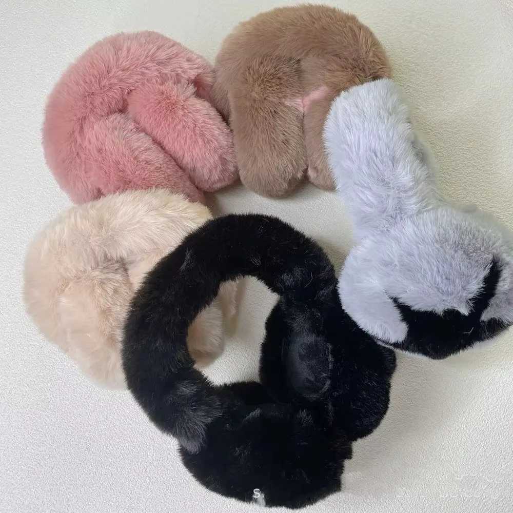 New Cute Stars Pattern Earmuffs Soft Keep Warm Plush Earmuffs Winter Accories Foldable Windproof Ear C Women/GirlsXJ241126