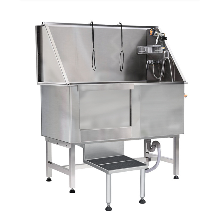Hayeapet Professional Stainless Steel Pet Dog Grooming Bath Tub swimming pool bathtub with a movable door